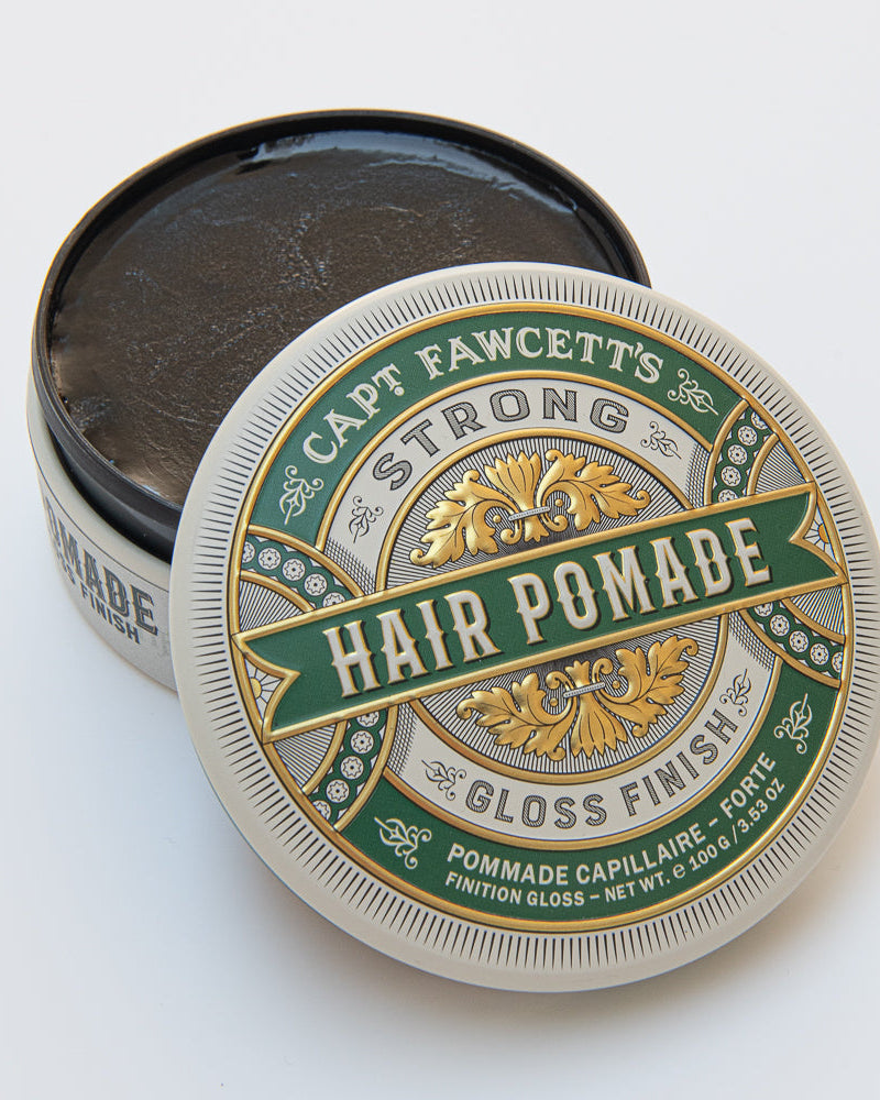 Pomada Strong Alto Brillo Captain Fawcett – detalle