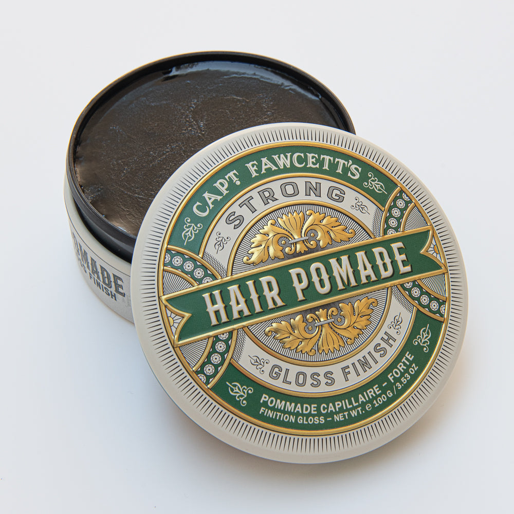 Pomada Strong Alto Brillo Captain Fawcett – detalle