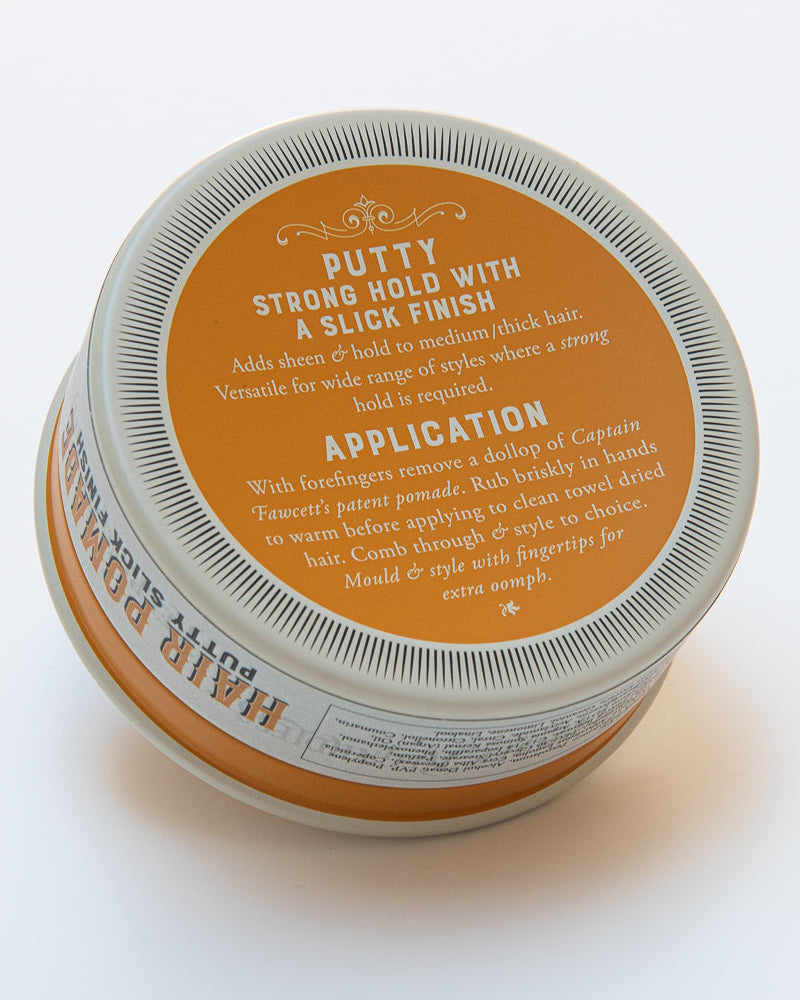 Pomada Putty Fijación Fuerte Captain Fawcett – vista cercana