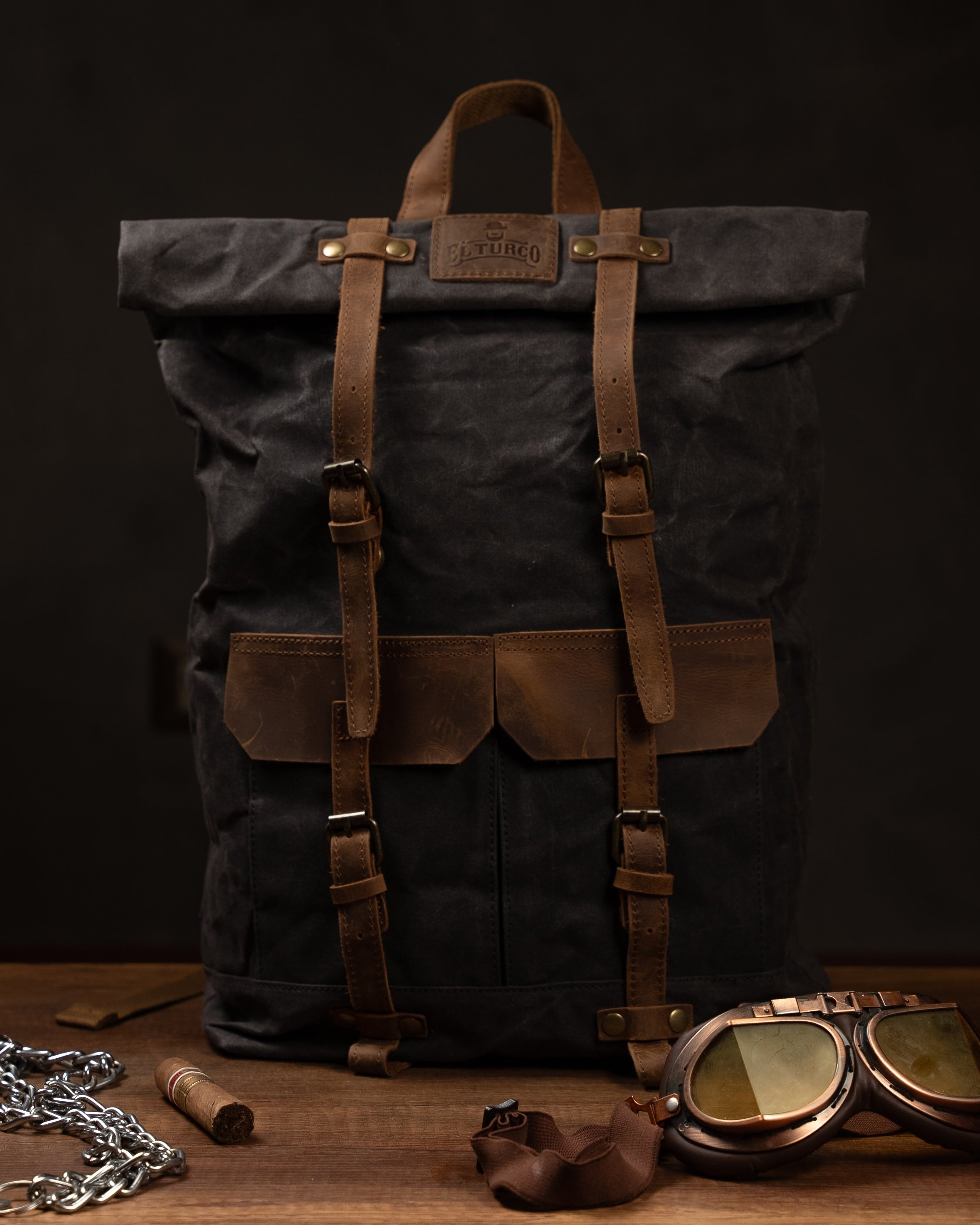 Mochila British Soldier Cuero y Lona Impermeable – alternativa