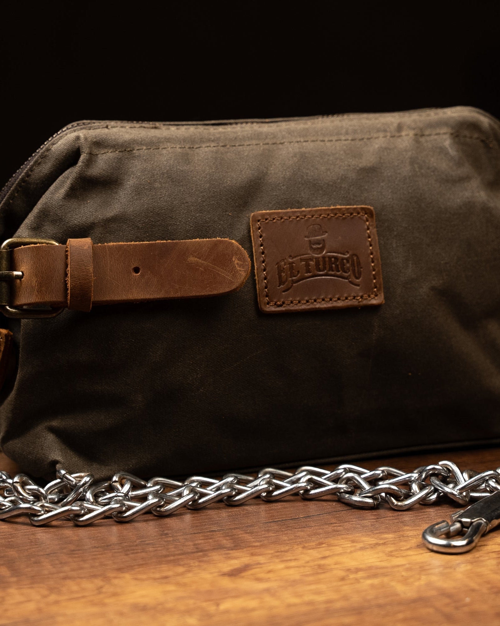 Neceser de Lona Encerada y Cuero – Estilo Militar – vista