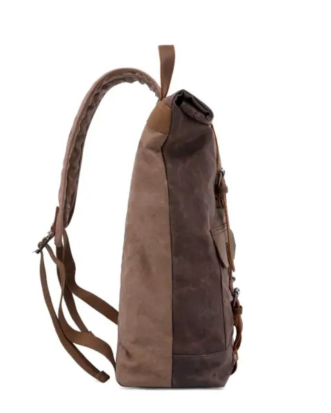 Mochila British Soldier Cuero y Lona Impermeable – detalle