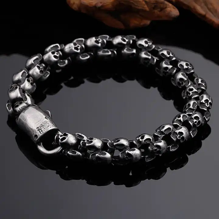 Pulsera Skulls Acero Inoxidable 21-24cm – vista
