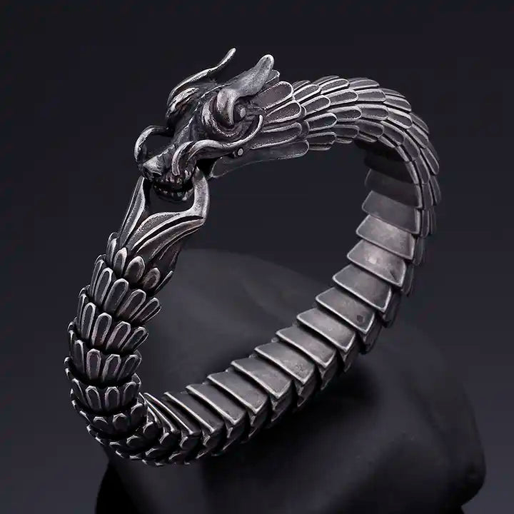 Pulsera Dragon Acero Inoxidable 20-24cm – vista