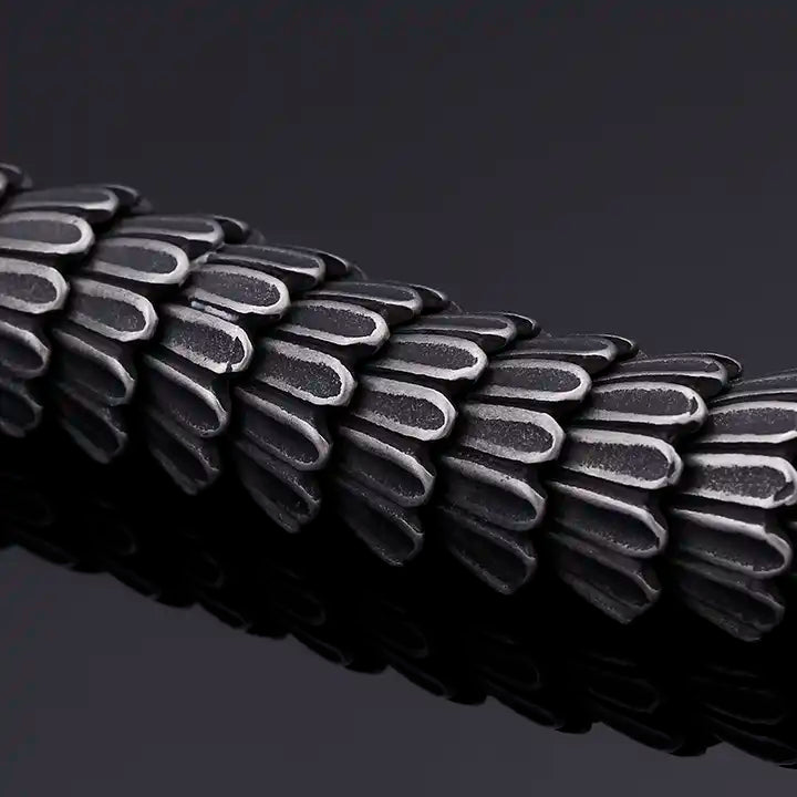 Pulsera Dragon Acero Inoxidable 20-24cm – detalle
