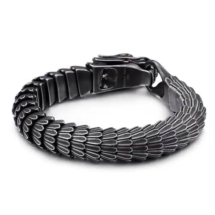 Pulsera Dragon Acero Inoxidable 20-24cm – textura