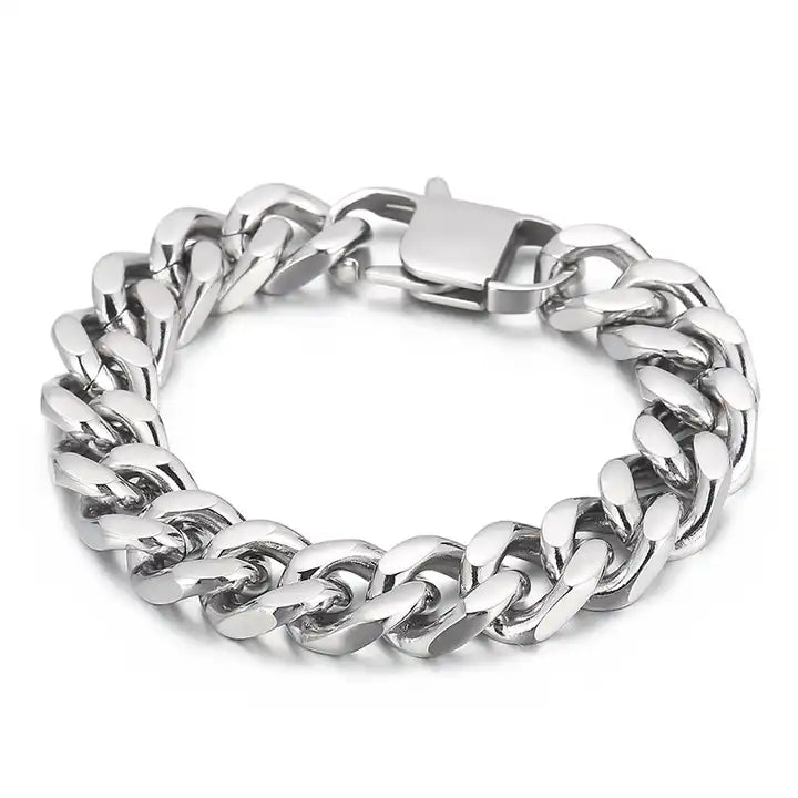 Pulsera Hip Hop 2 Acero Inoxidable 21cm – detalle