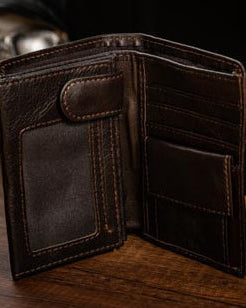 Billetera de Cuero Genuino Classic Horse – detalle