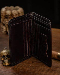 Billetera Cuero Genuino Retro70 para Hombre – detalle