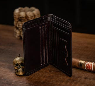 Billetera Cuero Genuino Retro70 para Hombre – detalle