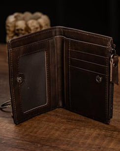 Billetera Cuero Genuino Retro50 Vintage – detalle