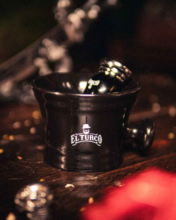 Kit de Afeitado Black: Bowl Cerámica y Brocha de Tejón – detalle
