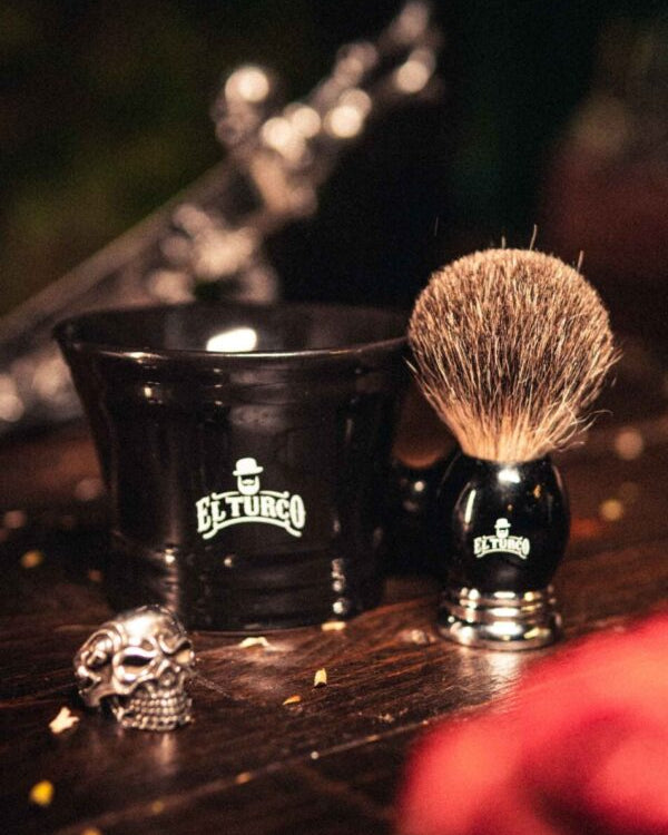 Kit de Afeitado Black: Bowl Cerámica y Brocha de Tejón – vista