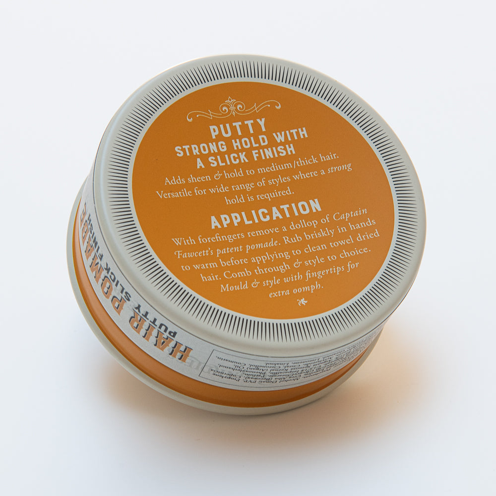 Pomada Putty Fijación Fuerte Captain Fawcett – vista cercana