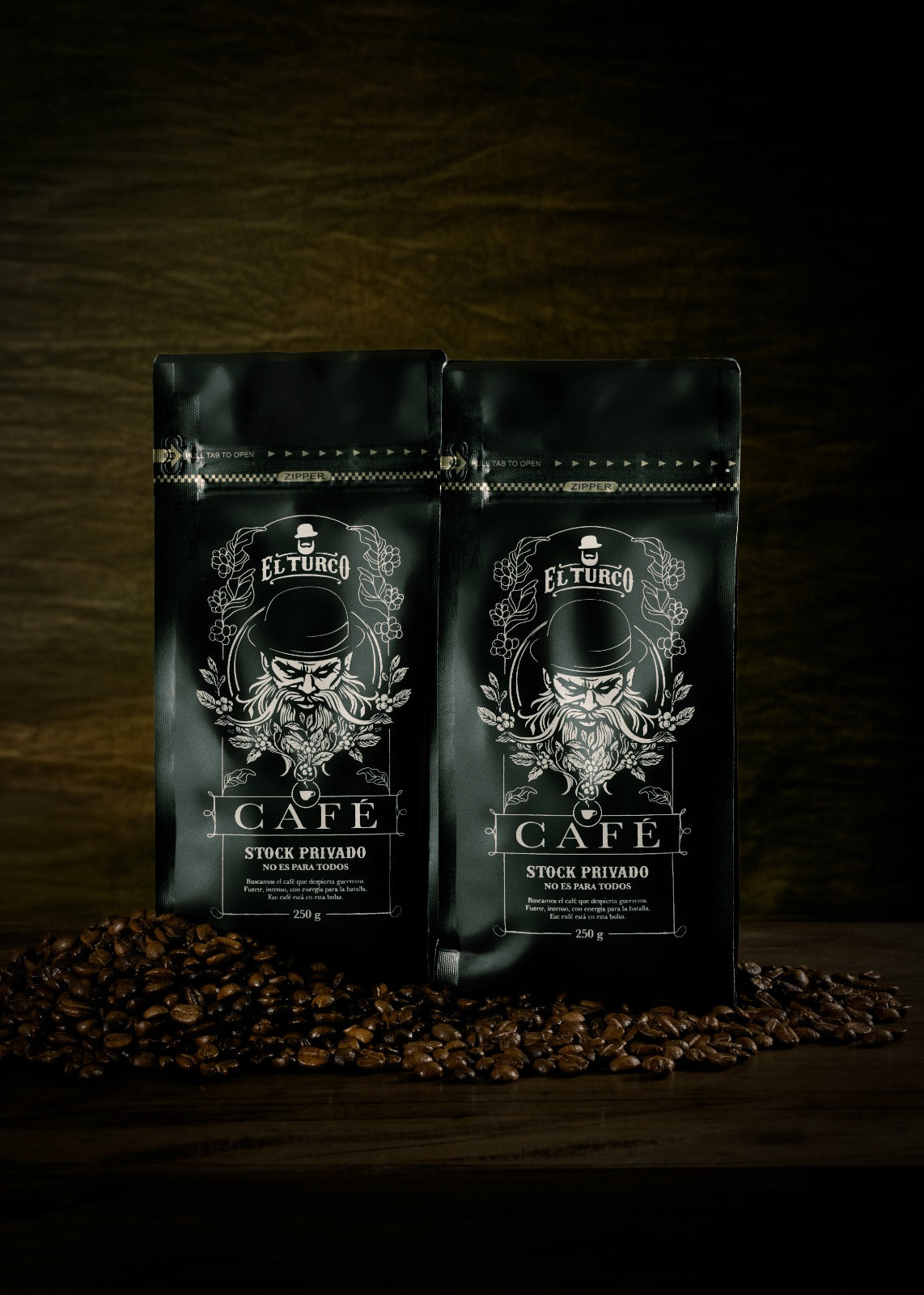 Café en Grano 250g Stock Privado – detalle