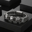 Brazalete 3 Skull Acero Inoxidable 23cm – uso