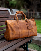 Bolso de Viaje de Cuero Genuino Travel Bag Premium – uso