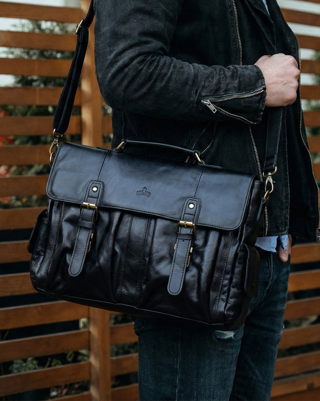 Maletín Ejecutivo DARK Cuero Genuino Business Bag – vista