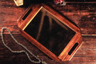 Espejo de Barbero Don Juan Madera Nogal 25x39cm – detalle