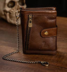 Billetera Biker Cuero Genuino con Cadena – vista