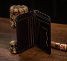 Billetera Cuero Genuino Retro70 para Hombre – detalle