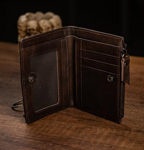 Billetera Cuero Genuino Retro50 Vintage – detalle