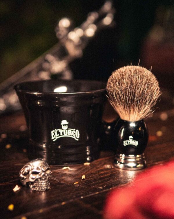 Kit de Afeitado Black: Bowl Cerámica y Brocha de Tejón – vista