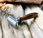 Safety Razor Old School Madera + 10 Hojas – vista
