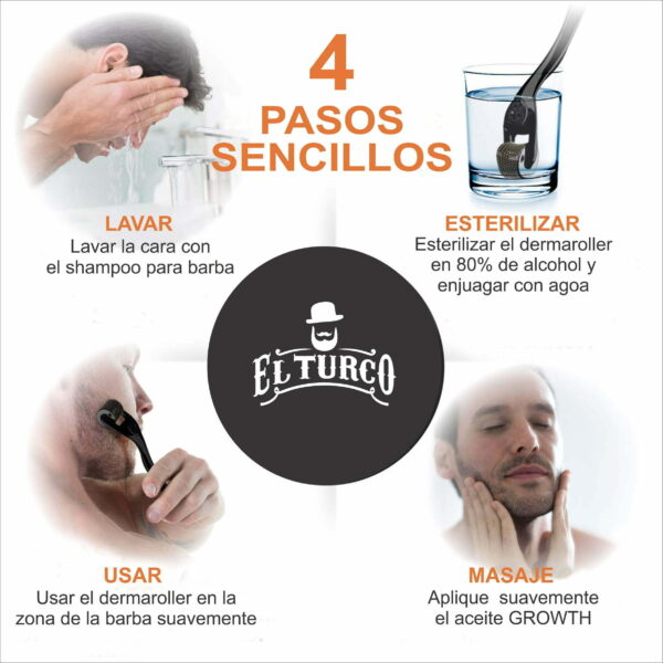 Dermaroller + Aceite para Barba Growth EL TURCO - El Turco